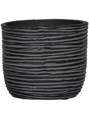 Кашпо Capi Nature Rib Planter Ball Black