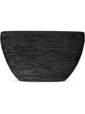 Кашпо Capi Nature Rib Planter Oval Black