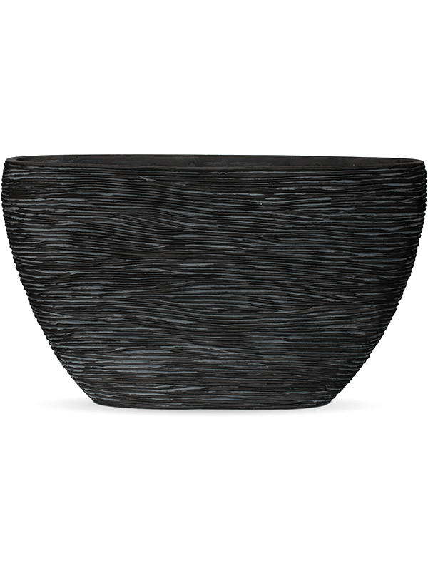 Кашпо Capi Nature Rib Planter Oval Black