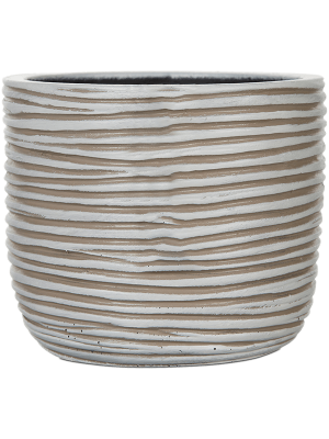 Кашпо Capi Nature Rib Planter Ball Ivory