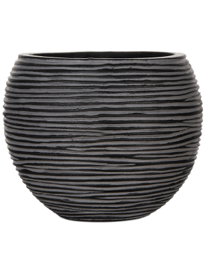 Кашпо Capi Nature Rib Vase Ball Black