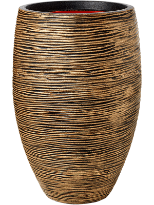Кашпо Capi Nature Rib NL Vase Elegant Deluxe Black Gold