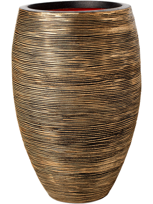 Кашпо Capi Nature Rib NL Vase Elegant Deluxe Black Gold