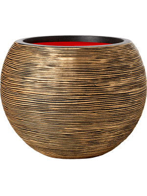 Кашпо Capi Nature Rib NL Vase Ball Black Gold