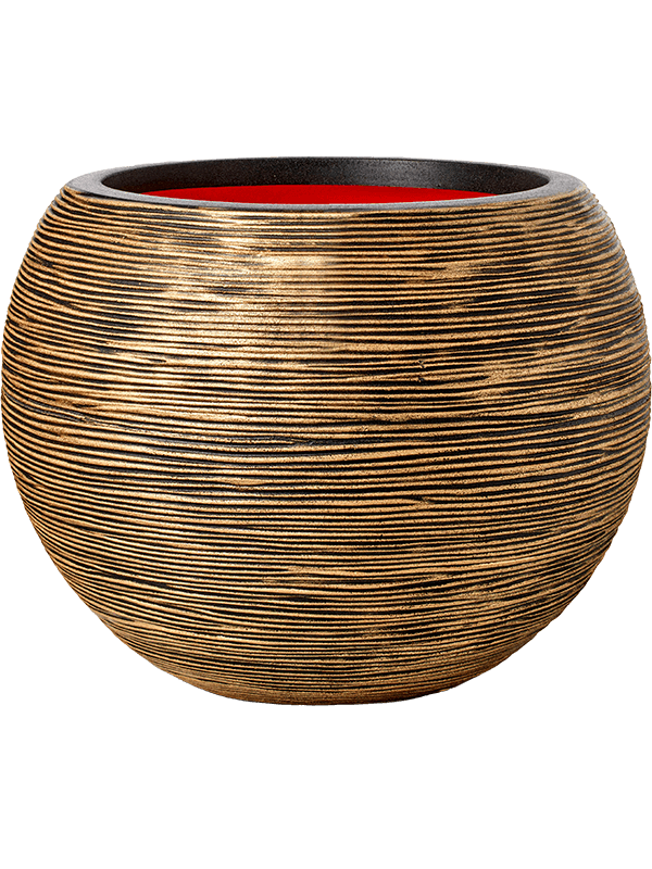 Кашпо Capi Nature Rib NL Vase Ball Black Gold