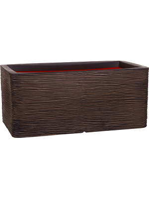 Кашпо Capi Nature Rib NL Planter Rectangle Dark Brown