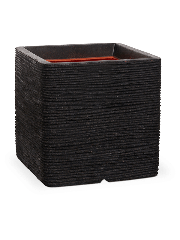 Кашпо Capi Nature Rib NL Planter Square Black