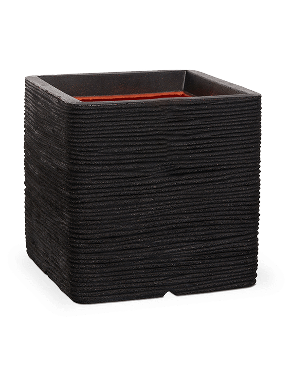 Кашпо Capi Nature Rib NL Planter Square Black