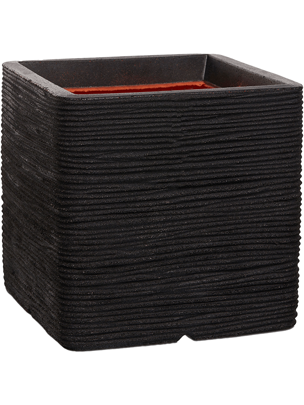 Кашпо Capi Nature Rib NL Planter Square Black