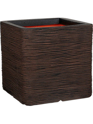 Кашпо Capi Nature Rib NL Planter Square Dark Brown