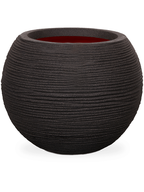 Кашпо Capi Nature Rib NL Vase Ball Black