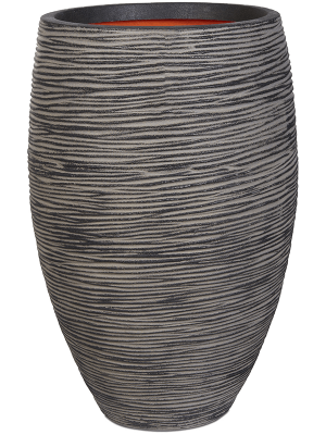 Кашпо Capi Nature Rib NL Vase Elegant Deluxe Anthracite