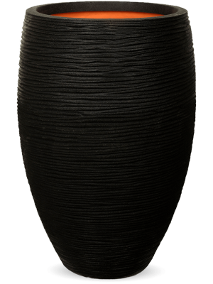 Кашпо Capi Nature Rib NL Vase Elegant Deluxe Black