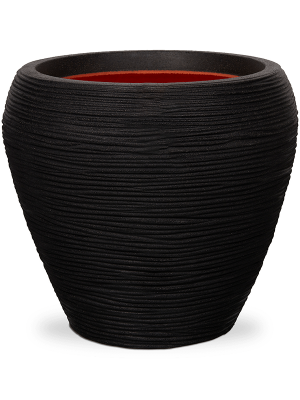 Кашпо Capi Nature Rib NL Vase Taper Round Black