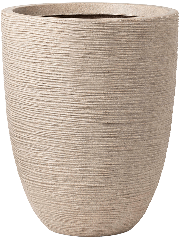 Кашпо Capi Waste Rib NL Vase Elegant Low Terrazzo Beige