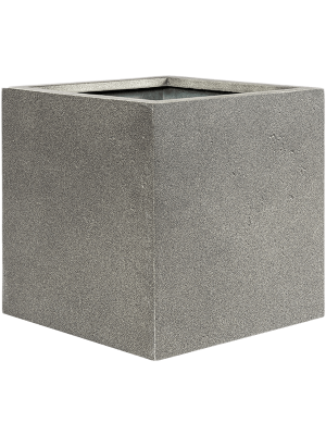 Кашпо с колёсиками Grigio Cube Natural Concrete