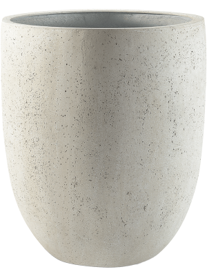 Кашпо Grigio Tall Egg Pot Antique White Concrete