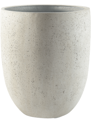 Кашпо Grigio Tall Egg Pot Antique White Concrete