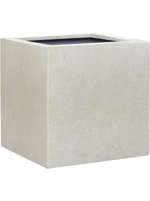 Кашпо Grigio Cube Antique White Concrete