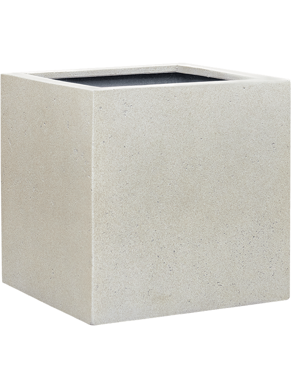 Кашпо Grigio Cube Antique White Concrete