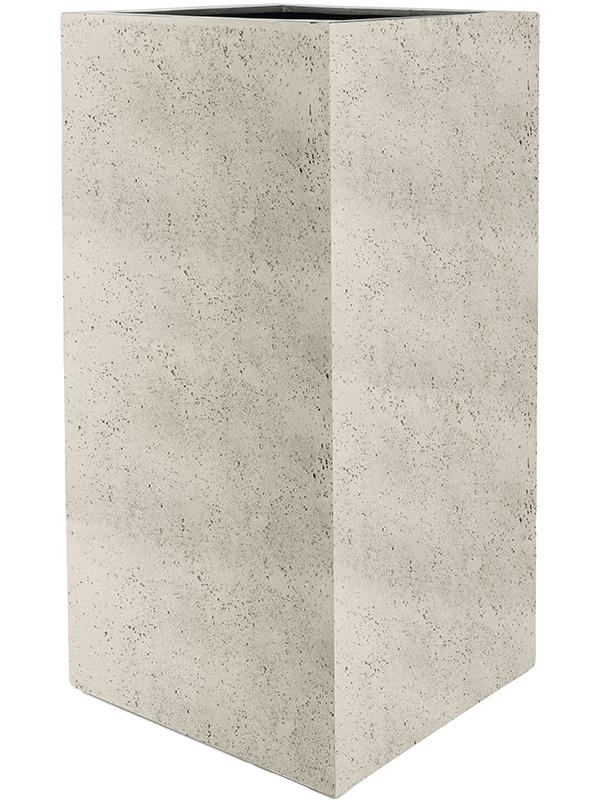 Кашпо Grigio High Cube Antique White Concrete