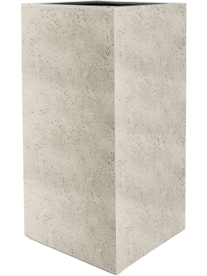 Кашпо Grigio High Cube Antique White Concrete