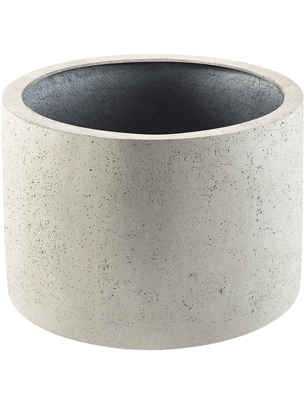 Кашпо Grigio Cylinder Antique White Concrete