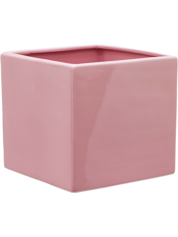 Кашпо Basic Square Shiny Pink