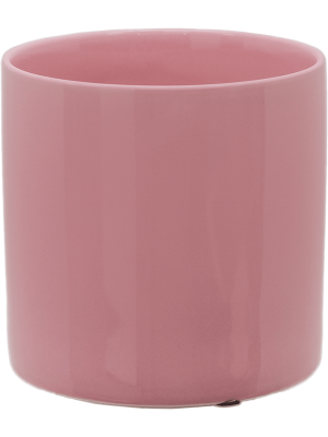 Кашпо Basic Cylinder Shiny Pink