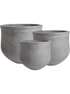 Кашпо Stone Pot Light Grey (комплект 3 шт.)