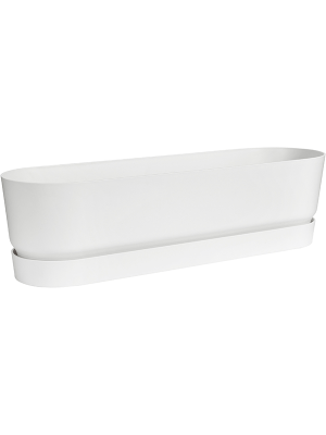 Кашпо Greenville Trough Long White