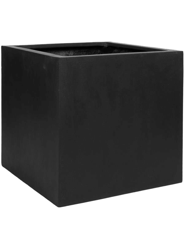 Кашпо Fiberstone Block Black XXL