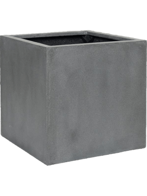 Кашпо Fiberstone Block Grey XXL