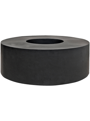 Кашпо-скамья Fiberstone Jumbo Seating Round Black