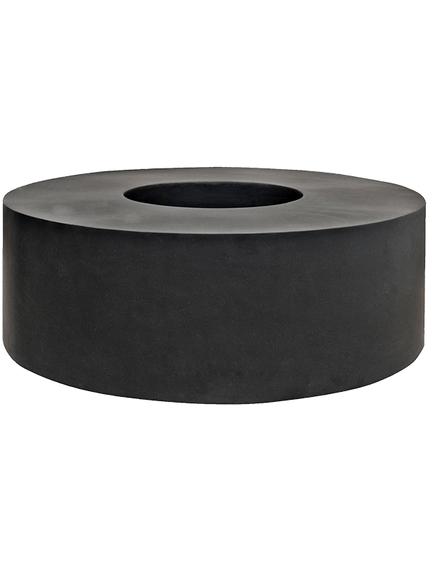 Кашпо-скамья Fiberstone Jumbo Seating Round Black