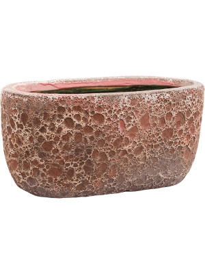 Кашпо Baq Lava Oval relic pink (glazed inside)