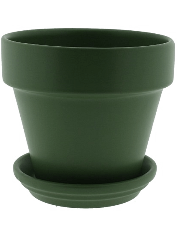 Кашпо с поддоном Urbann Pot & Saucer Matt Olive