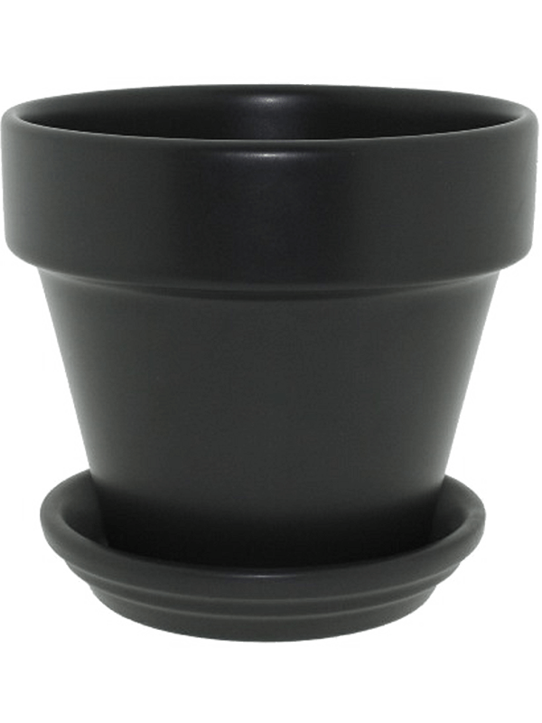 Кашпо с поддоном Urbann Pot & Saucer Matt Anthracite