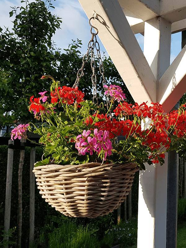 Кашпо подвесное Rattan Hanging Basket Antique Grey