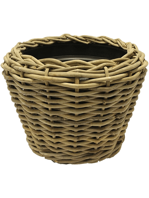 Кашпо Drypot Rattan Round Grey Outdoor