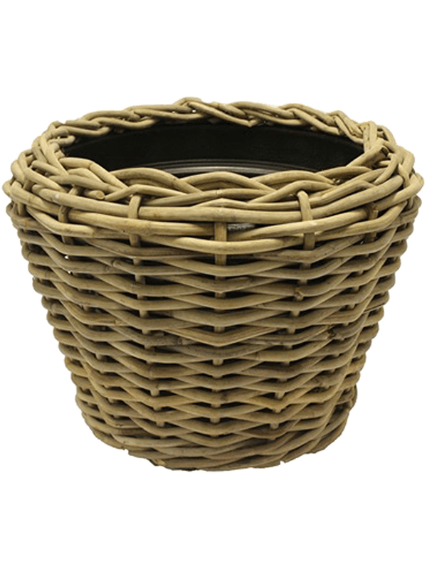 Кашпо Drypot Rattan Round Grey Outdoor