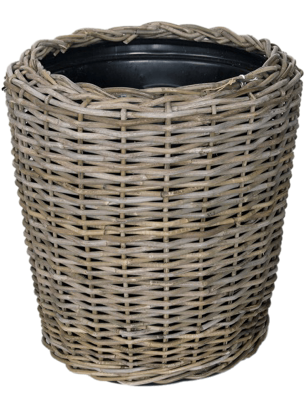 Кашпо Drypot Rattan Round grey