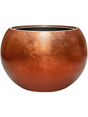 Кашпо Baq Metallic Silver leaf Globe matt copper (с внутренним горшком)