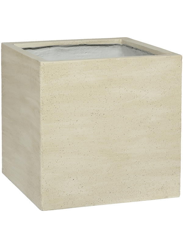 Кашпо Cement & Stone Block M Vertical Beige Washed