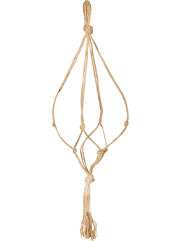 Подвес для кашпо Macrame Flowerpot Hanger Jute (для кашпо 35-45 см)