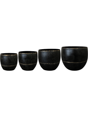 Кашпо Belia Pot Vintage Black (комплект 4 шт.)