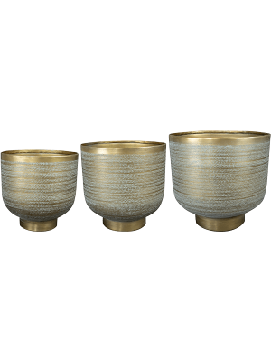 Кашпо Jara Pot Antique Brass (комплект 3 шт.)