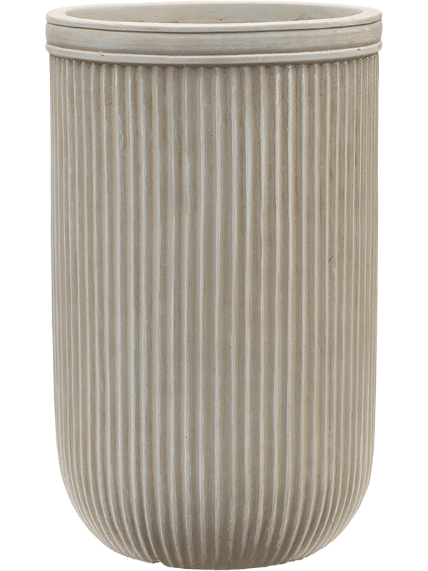 Кашпо Baq Vertical Rib Cylinder Beige