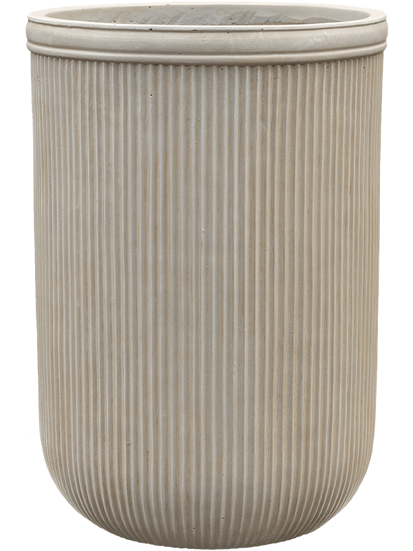 Кашпо Baq Vertical Rib Cylinder Beige