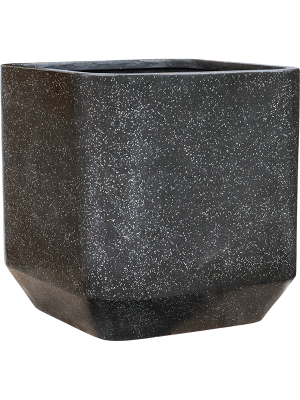 Кашпо Baq Terrazzo Rounded Cube Black